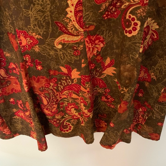 R.Q.T. Paisley Skirt A-Line Sz 14 - Picture 3 of 7